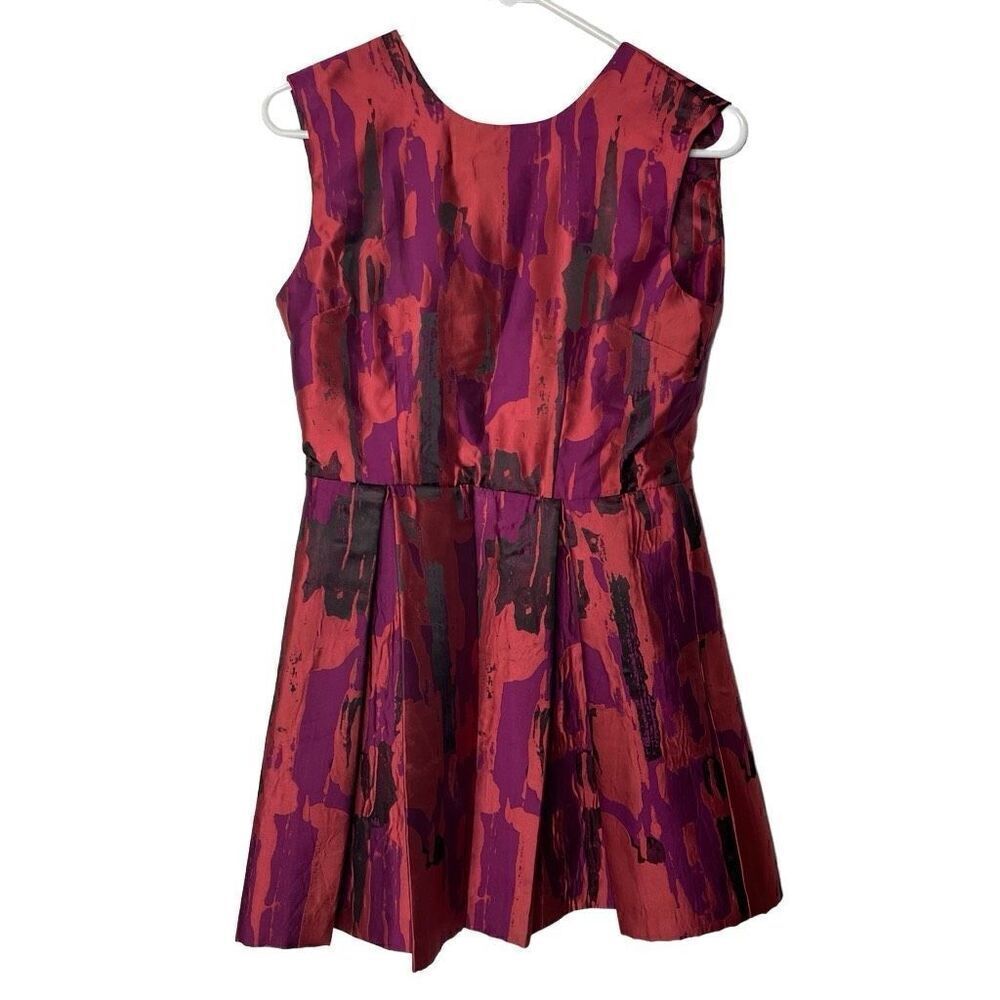 AQ/AQ Womens Uropa Mini Dress 6 Abstract Pink Iridescent Structured Fit & Flare